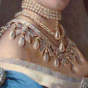 Жемчужное колье в три реди