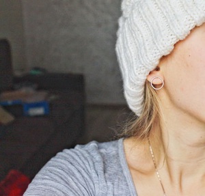 Серьги-круги серебряные