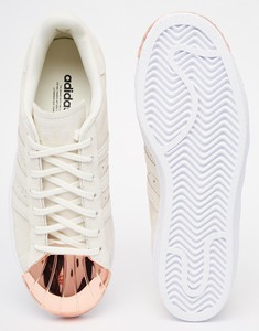 adidas Originals Superstar 80s Rose Gold Metal Toe Cap Trainers