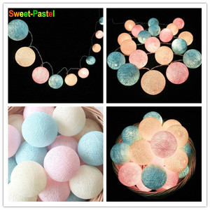 Cotton Ball String Fairy lights #sweet pastel