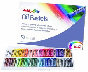 Пастель масляная Pentel "Oil Pastels", 50 цветов