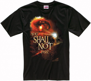t-shirt 'You shall not pass!'