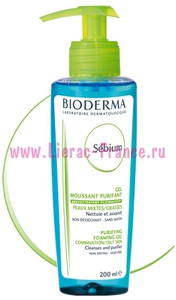 Биодерма Себиум Мусс очищающий С ПОМПОЙ 200 мл Sebium Bioderma