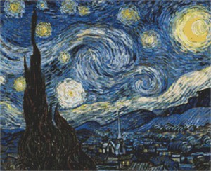 Vincent Van Gogh, Starry Night,Counted Cross Stitch Kit