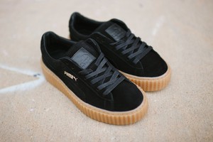 Puma Rihanna Creepers чёрные с бежевой подошвой