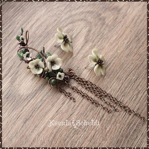 Кафф на правое ушко+сережки(гвоздики)