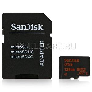 Карта памяти TransFlash 128Gb MicroSDXC class 10 UHS-I 80MB/s SanDisk Ultra Android