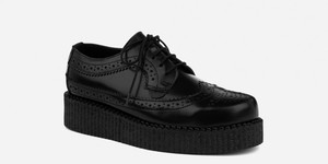 Underground black leather creepers