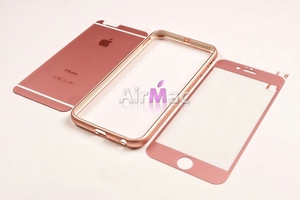 Комплект бампер и стекла для iPhone 5/5s. 6/6s Matte Rose Gold