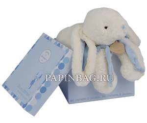 Doudou (Франция) Пижамница детская "Lapin Bonbon Blue", 65 см, в подарочной коробке