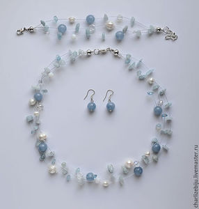 Колье "Аквамариновое"