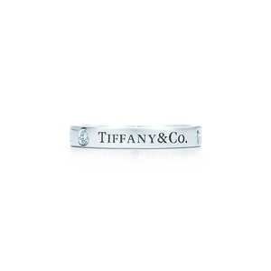 Tiffany band ring with diamonds