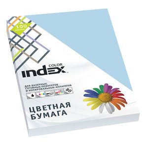 Бумага цветная, Index Color, 80гр, А4, 100л