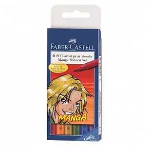 Набор капиллярных ручек-кисточек Faber-Castell "Shonen"