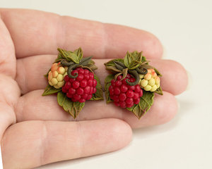 Raspberry Earrings