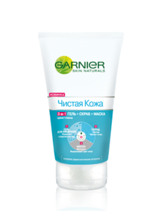 Гель-скраб-маска Garnier Чистая кожа