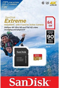 Карта памяти microSDXC 64Gb SanDisk UHS-I U3 Extreme