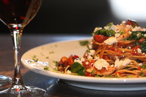 Pasta with wine