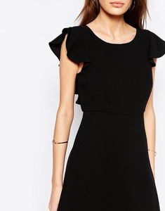 BCBGeneration Ruffle Back Dress in Black