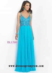 2016 Blush Prom 11058 Beautiful Beaded Open Back Prom Dress