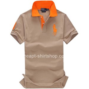 Mens Khaki Polo Ralph Lauren Short Sleeves Shirts
