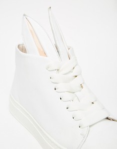 Minna Parikka White Leather Bunny Ears High Top Trainers