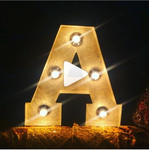 Золотая буква А или звезда от lalalamps