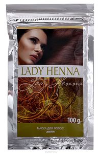 Lady Henna Маска Амла для укрепления волос, 100 г