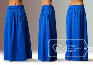 Синяя длинная юбка для фотосессии