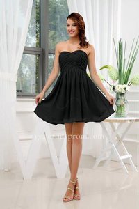 Informal Sleeveless Zip up Short Little Black Dresses