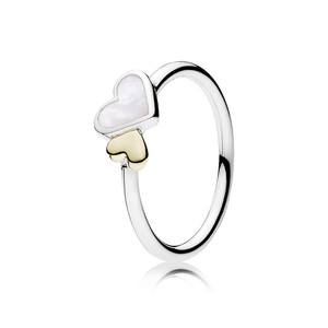 Кольцо из серебра "Светящиеся сердца" - 190998MOP - Кольца | PANDORA