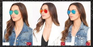 Ray Ban Aviator Gold Green Flash