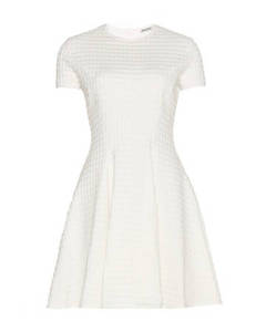 Blanc Cady Mini Dress with Short Sleeves
