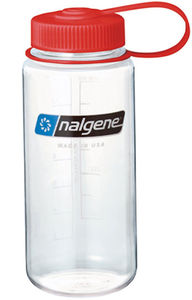 Nalgene Tritan Wide Mouth 16 oz. Water Bottle - Clear/Red