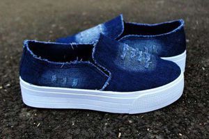 джинсовые слипоны