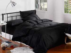 Черное постельное белье
