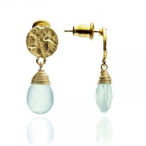 Athena Small Stone Drop Earrings