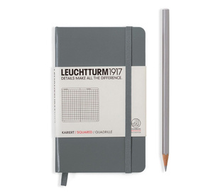 Книга для записей в клетку Leuchtturm1917 "POCKET" А6 185 л антрацит