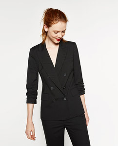 Striped Double-Breasted Blazer