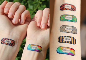 Band-Aid Tattoos ~ Motivational ~ Power Pack Animal Traits Temporary Tattoos ~ Encouragement, Courage, Confidence Inspiration & Motivation