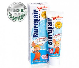 Biorepair Junior strawberry - Детская зубная паста с экстрактом земляники