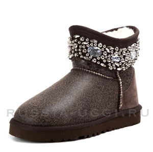 UGG & Jimmy Choo Crystals Bomber Chocolate