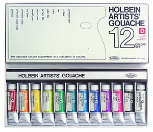 Holbein Artists Gouache Designer Set of 12, 15ml tubes