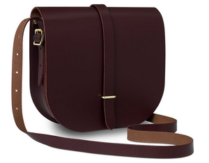 Сумка Cambridge Satchel THE LARGE SADDLE BAG цвет Damson