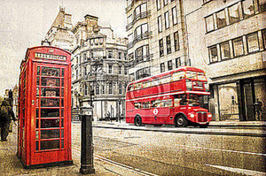 Картина "London Fleet street vintage"