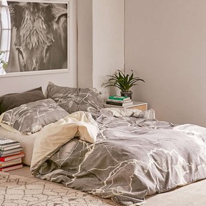 Emanuela Carratoni Grey Marble Duvet Cover