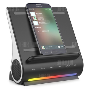 AZPEN D100 Qi Wireless Charger Bluetooth 4.0 HiFi Speaker  -  BLACK