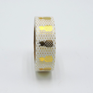 White Pineapple Foil Washi Tape