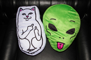 подушка "кот с факушкой"