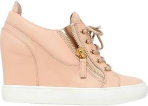 Beige wedge sneakers